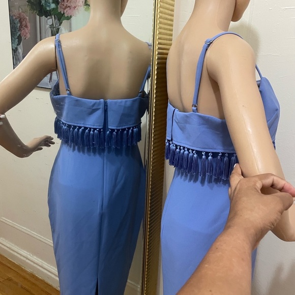 Likely Periwinkle Midi Dress with Fringe Detail - Picture 13 of 13
